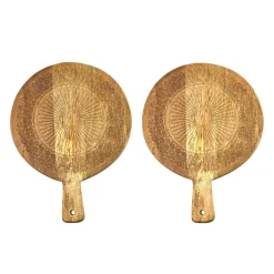 New Godinger Claro Round Paddle Board Set