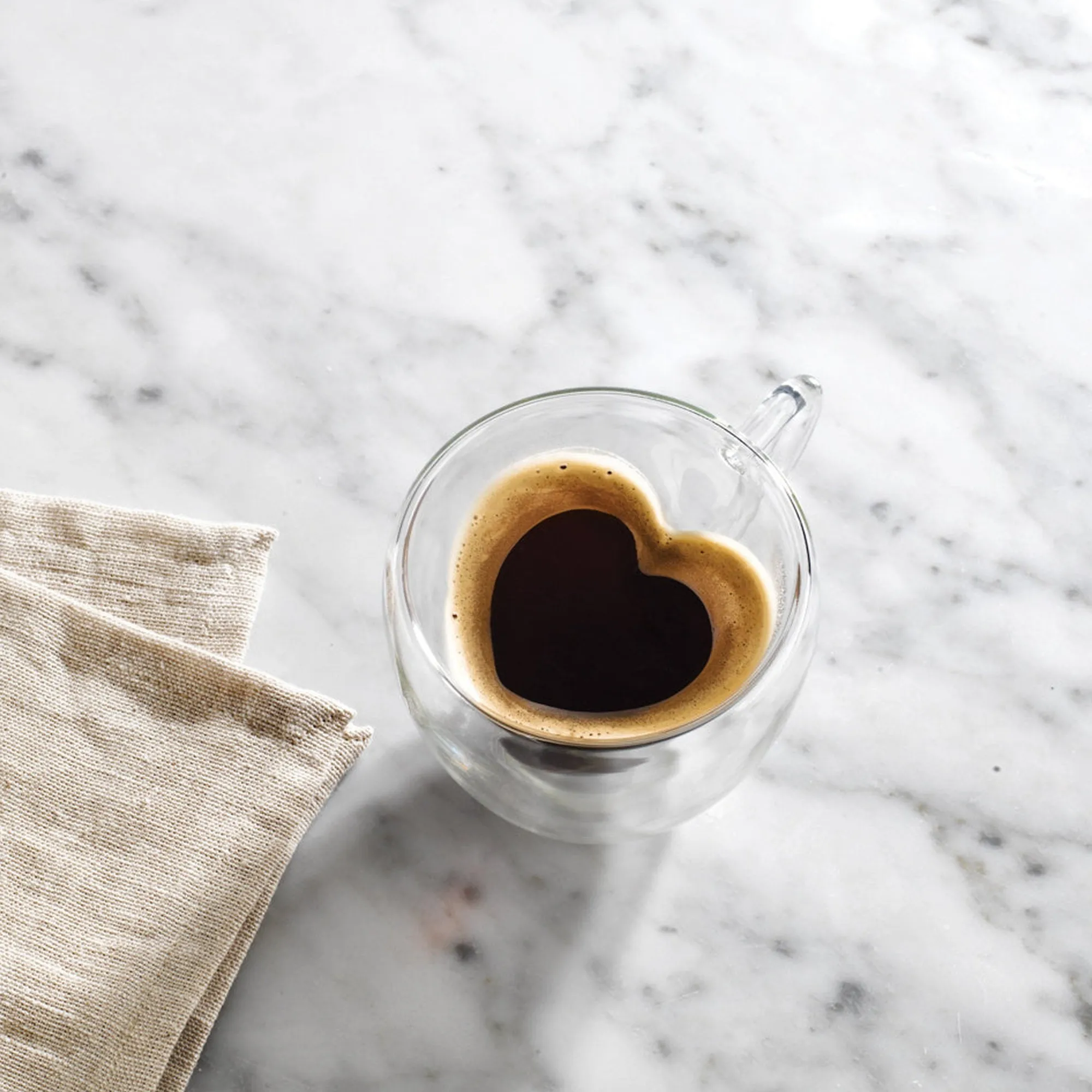 Sale Godinger Coffee Double Wall Heart Mug, Set of 2