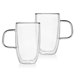 Discount Godinger Coffee Double Wall Mug Large, Set of 2