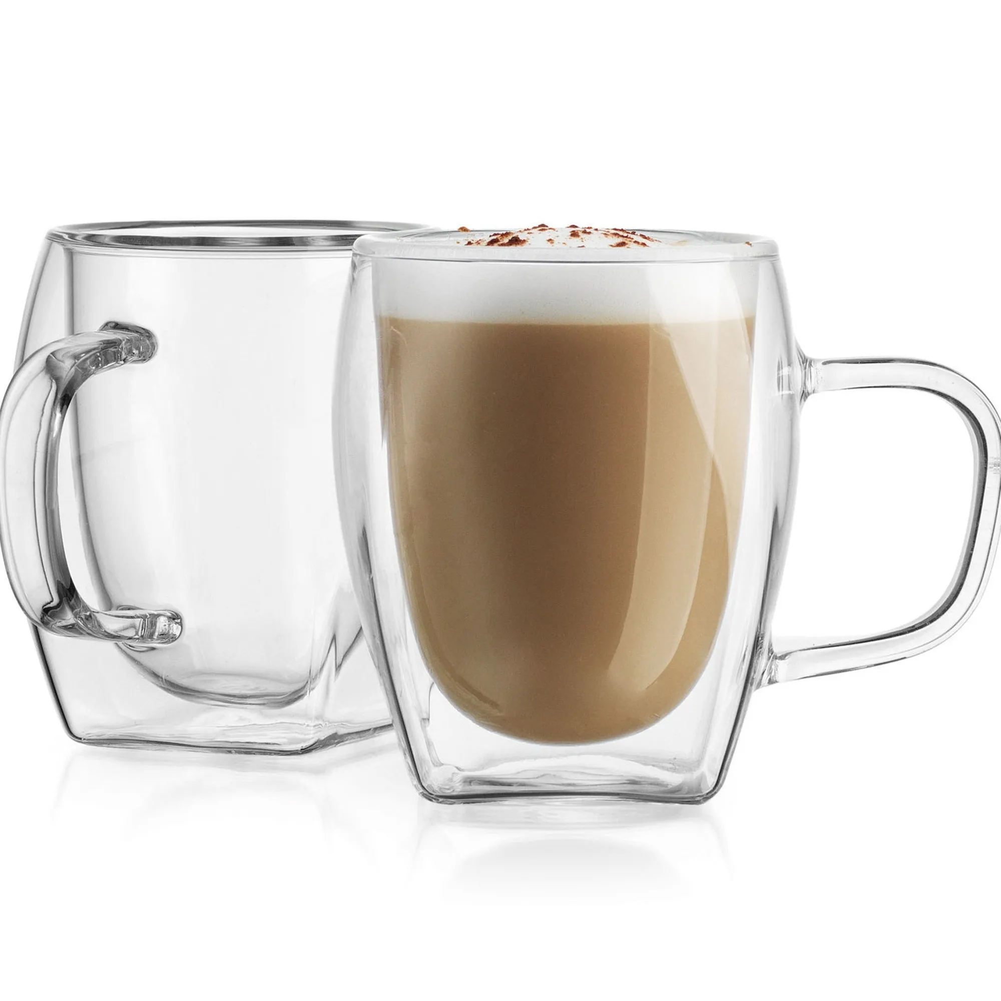 Best Godinger Contessa Cappuccino Double Wall Mug, Set of 2