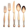 Godinger Corset Mirrored Copper 18/10 Stainless Steel 20 Piece Flatware Set, Service For 4