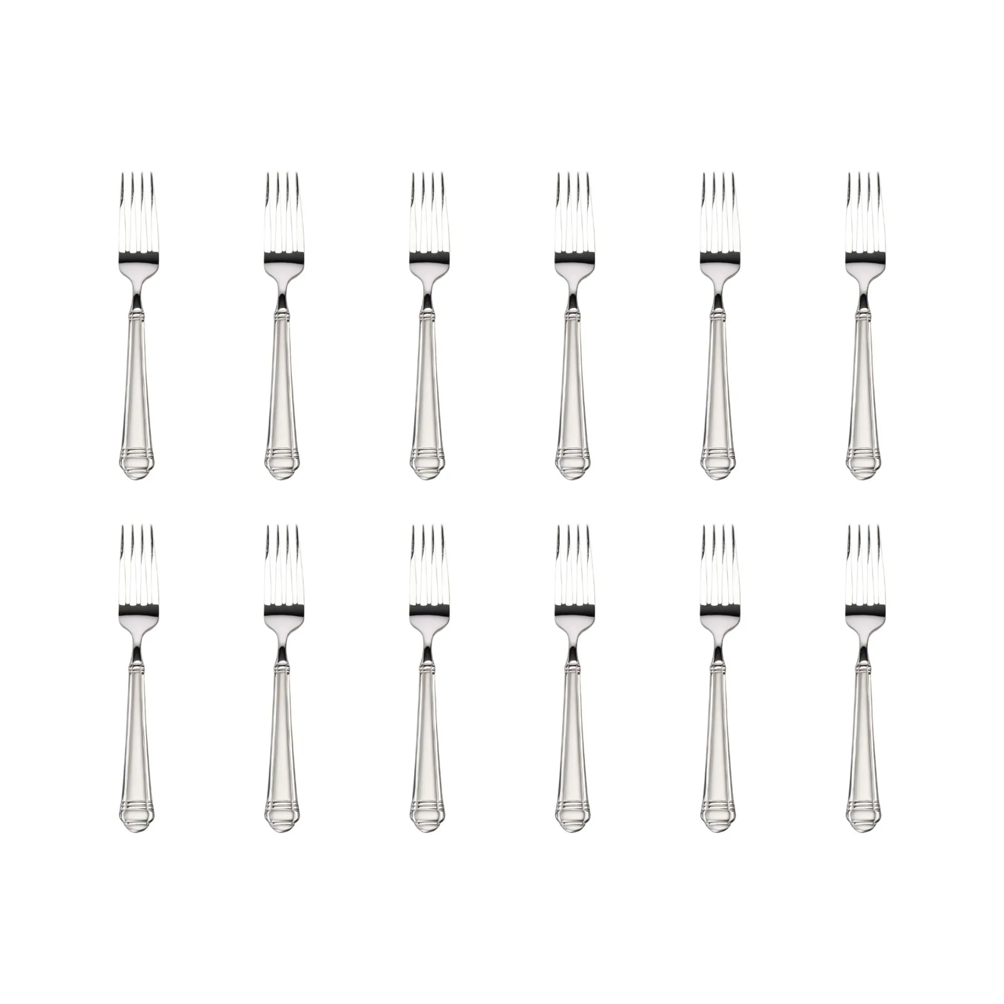 Discount Godinger Crete Sandblasted Mirrored 18/0 Stainless Steel Salad Fork, Set of 12