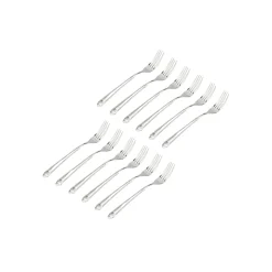 Discount Godinger Crete Sandblasted Mirrored 18/0 Stainless Steel Salad Fork, Set of 12