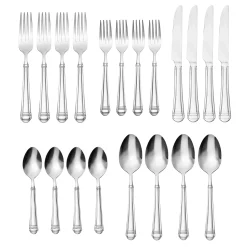 Online Godinger Crete Sandblast Matte 18/0 Stainless Steel 20 Piece Flatware Set, Service For 4