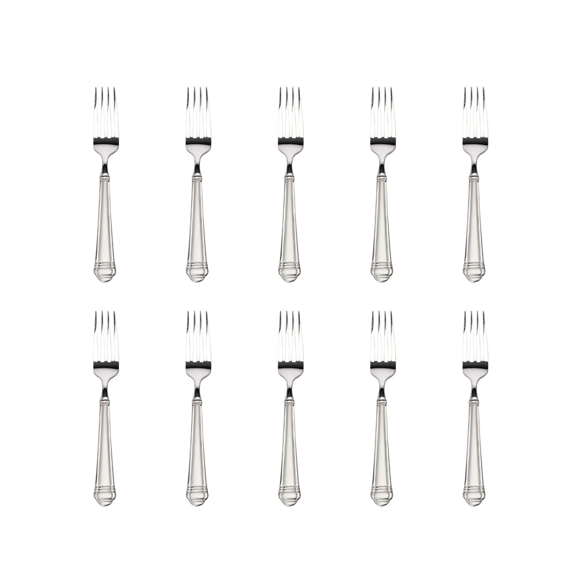 Online Godinger Crete Sandblast Mirrored 18/0 Stainless Steel Salad Fork, Set of 10