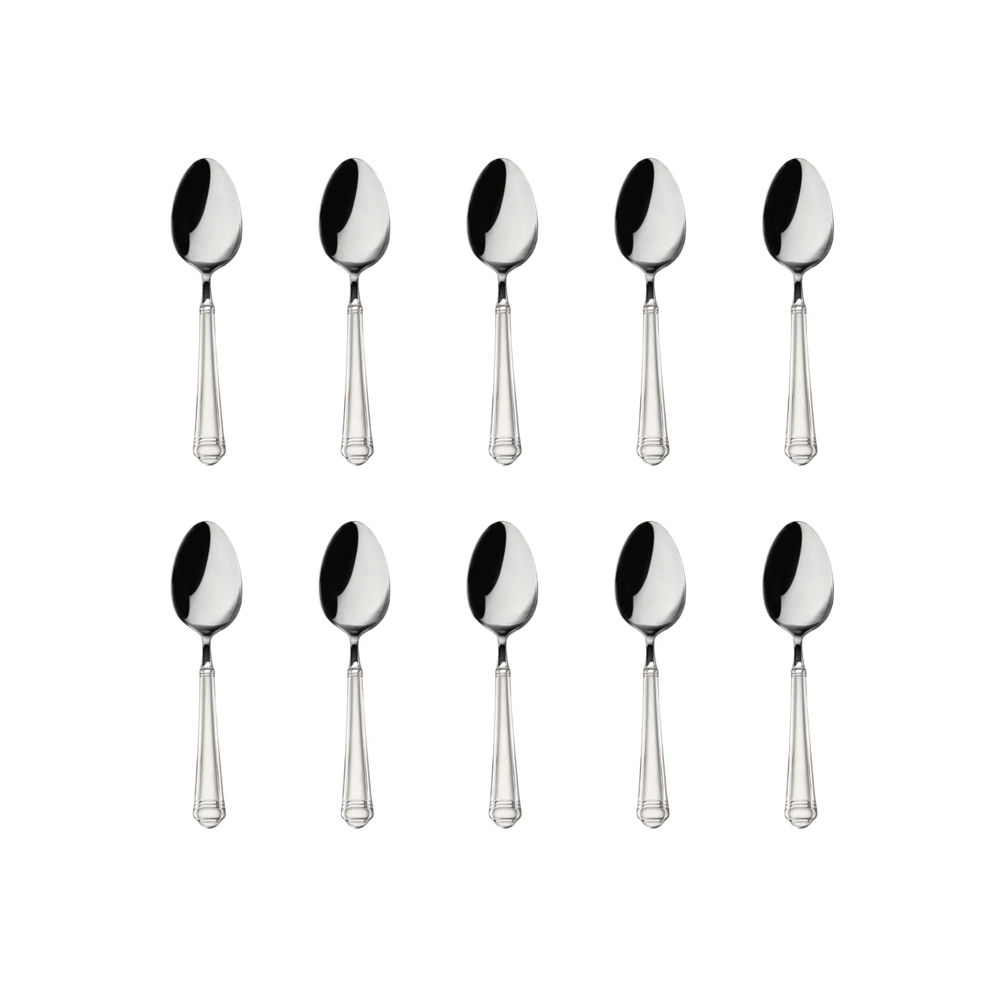 Godinger Crete Sandblast Mirrored 18/0 Stainless Steel Teaspoon, Set of 10