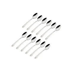 New Godinger Crete Sandblast Mirrored 18/0 Stainless Steel Teaspoon, Set of 12