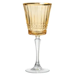 Godinger Cristine Amber Gold Rim Red Wine Glass, Set of 4