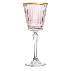 Hot Godinger Cristine Blush Gold Rim White Wine Glass, Set of 4