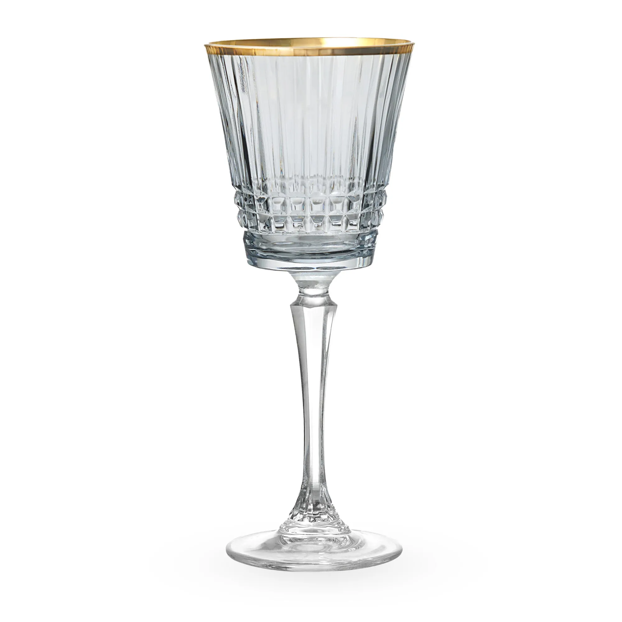 New Godinger Cristine Smoke Gold Rim Red Wine Glass, Set of 4