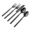 Clearance Godinger Cubit Matte Black 18/10 Stainless Steel 20 Piece Flatware Set, Service For 4