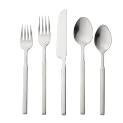 New Godinger Cubit Matte 18/10 Stainless Steel 20 Piece Flatware Set, Service For 4
