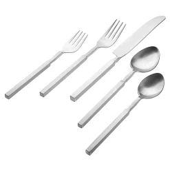 New Godinger Cubit Matte 18/10 Stainless Steel 20 Piece Flatware Set, Service For 4