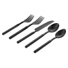 Hot Godinger Cubit Mirror Black 18/10 Stainless Steel 20 Piece Flatware Set, Service For 4