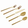 New Godinger Cubit Mirrored Gold 18/10 Stainless Steel 20 Piece Flatware Set, Service For 4