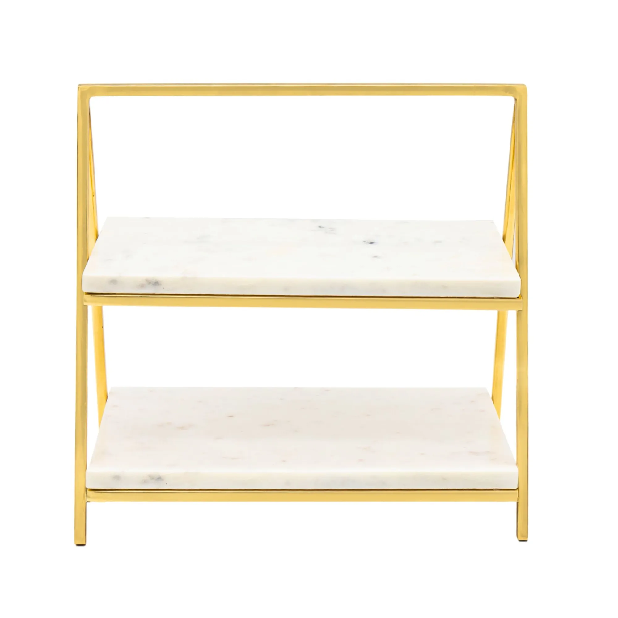 Godinger Doux Marble Two Tier Serving Stand
