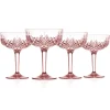 Sale Godinger Dublin Acrylic Blush Champagne Coupe, Set of 4