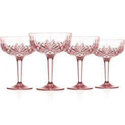 Sale Godinger Dublin Acrylic Blush Champagne Coupe, Set of 4
