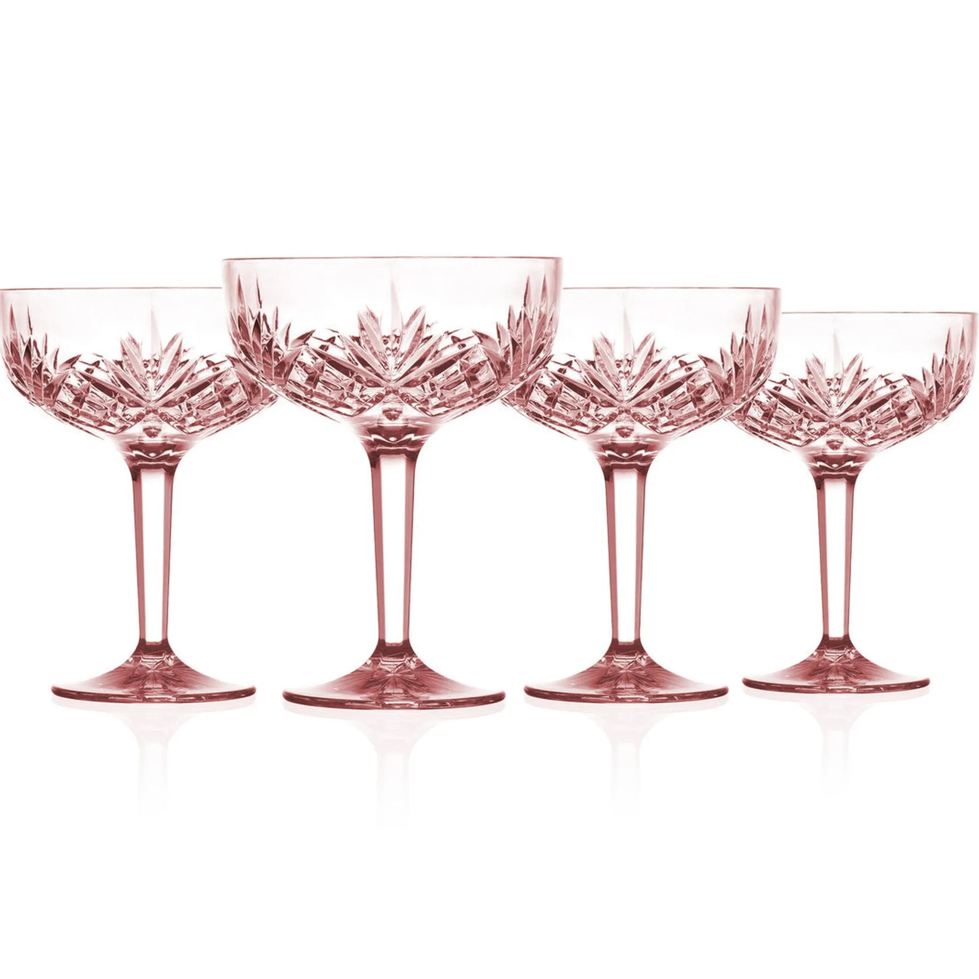 Sale Godinger Dublin Acrylic Blush Champagne Coupe, Set of 4