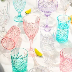 Best Godinger Dublin Acrylic Blush Double Old Fashion & Highball, Set of 8