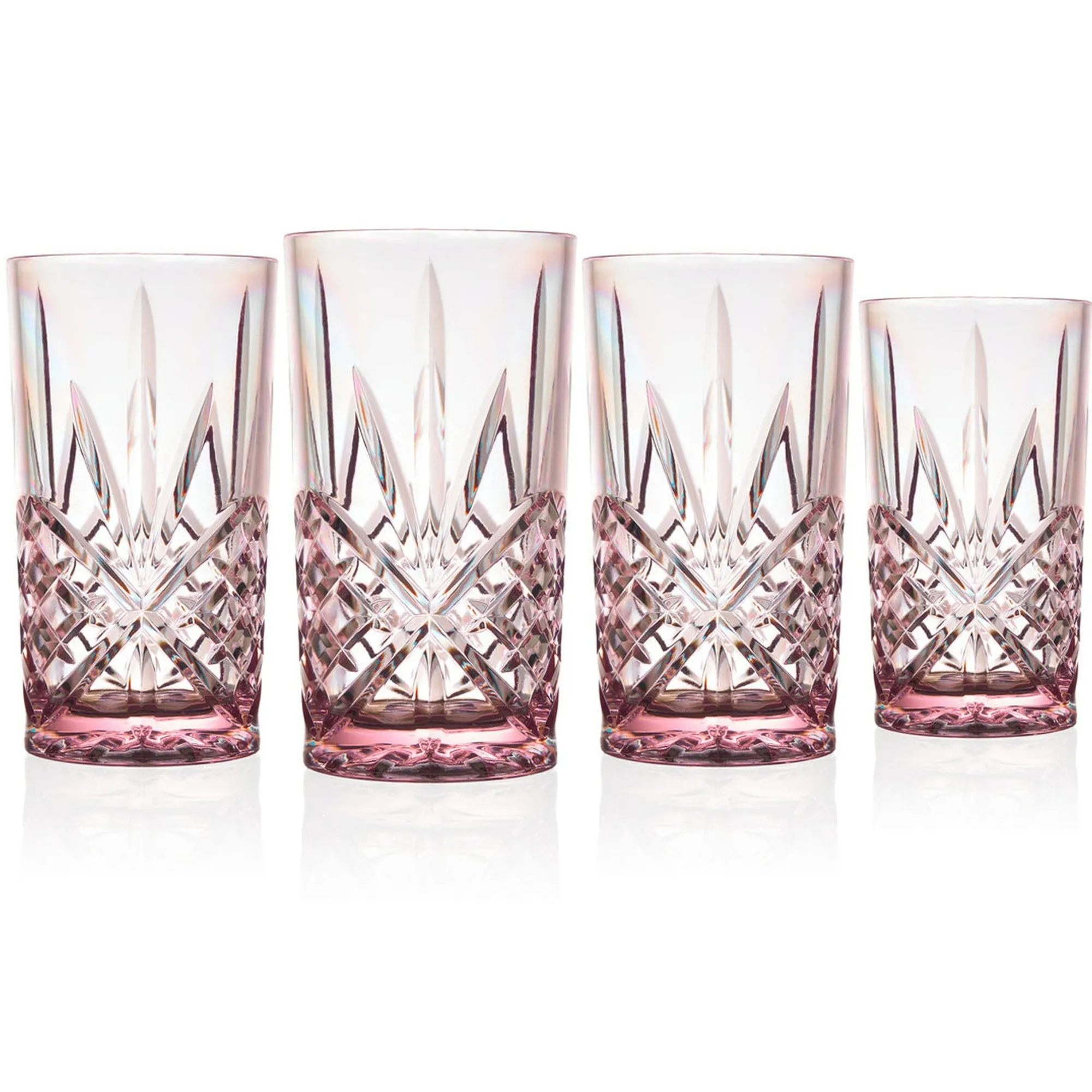 Hot Godinger Dublin Acrylic Blush Highball, Set of 4