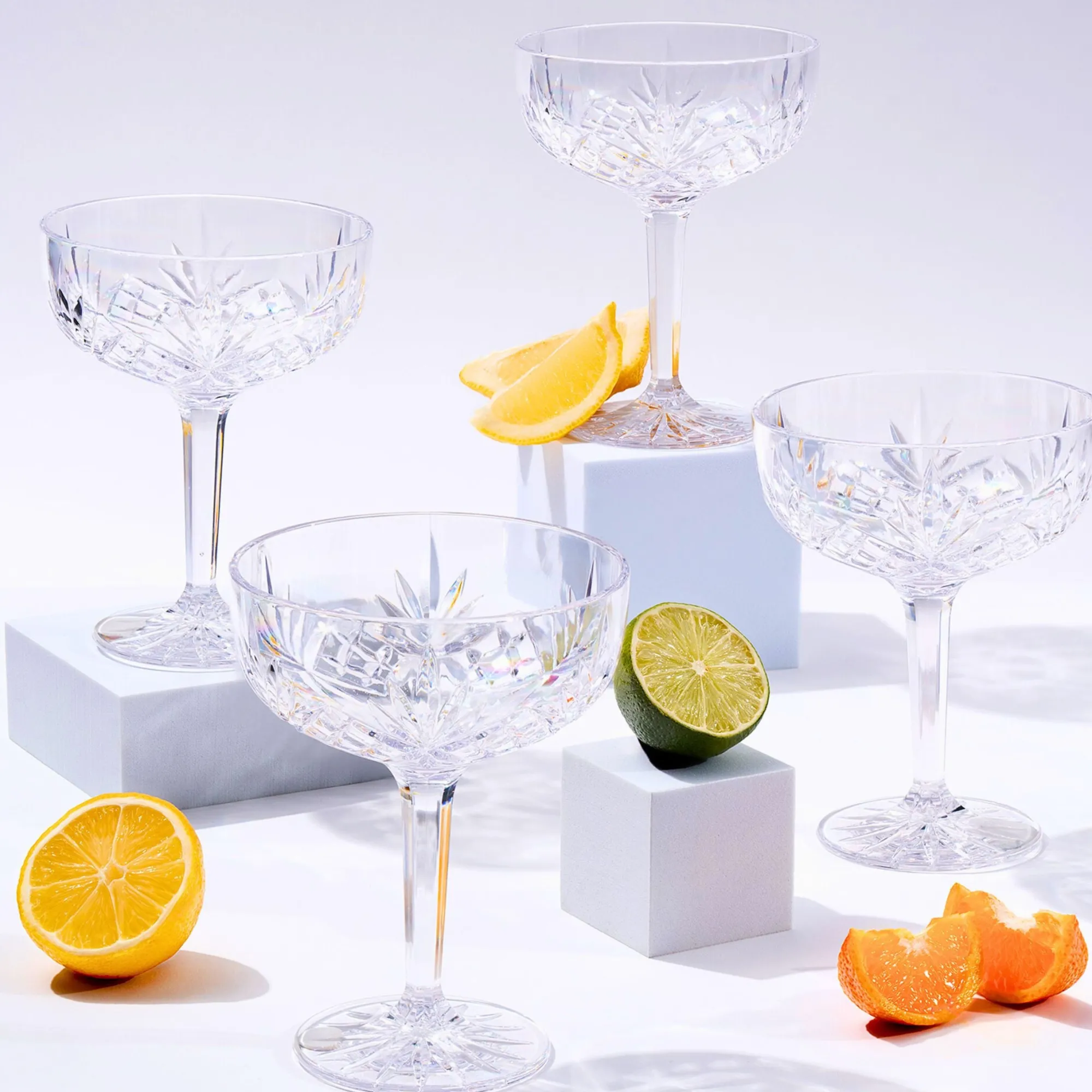 Discount Godinger Dublin Acrylic Champagne Coupe, Set of 4