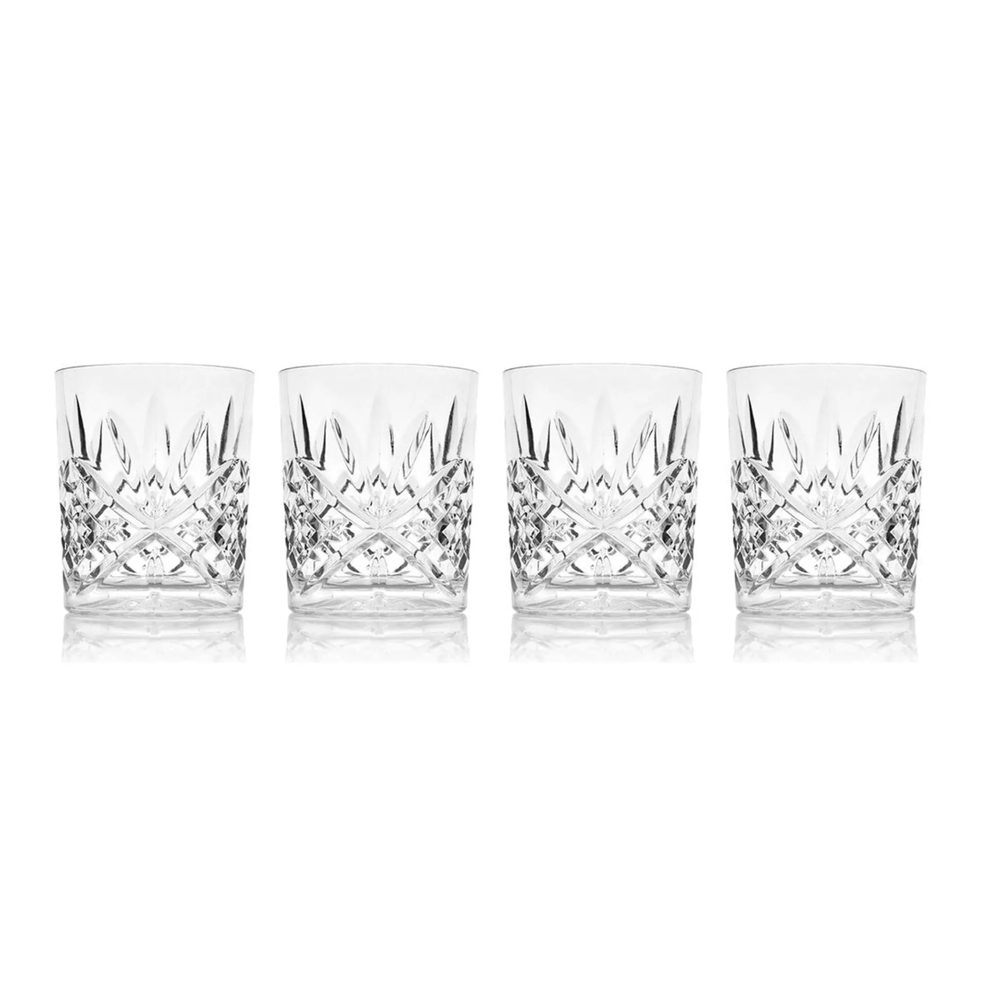Sale Godinger Dublin Acrylic Clear Double Old Fashion, Set of 4