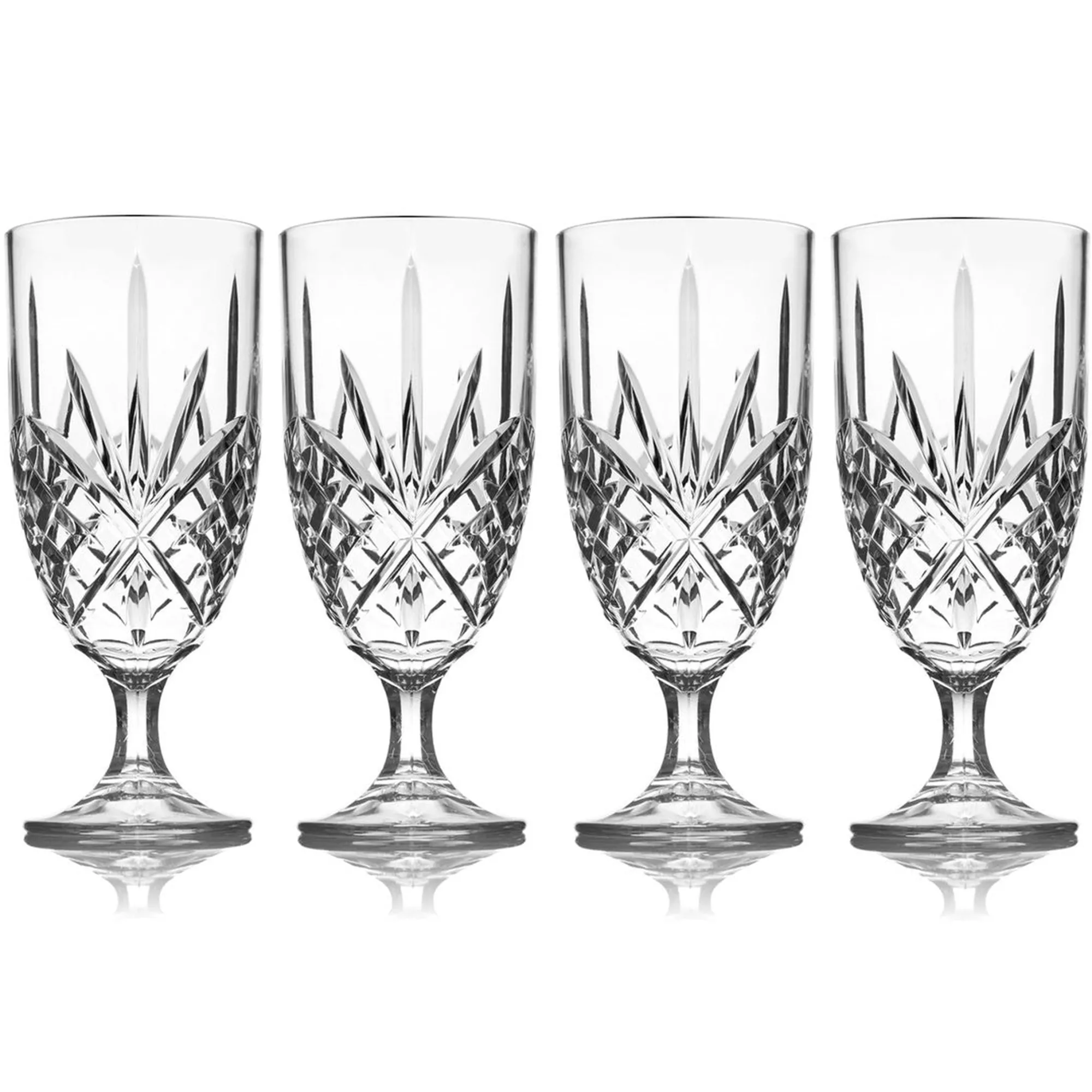 New Godinger Dublin Acrylic Water Goblet, Set of 4