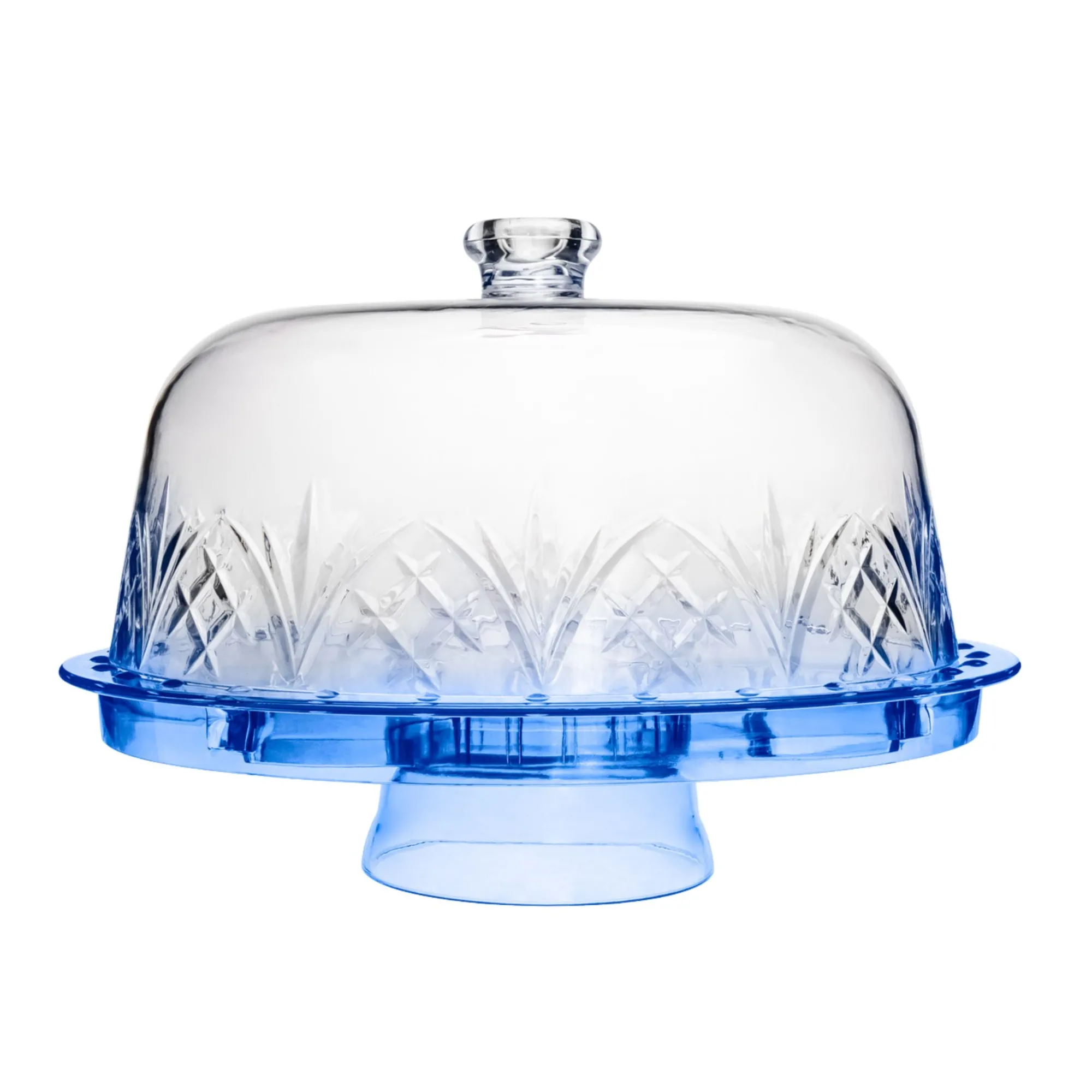 Sale Godinger Dublin Blue Acrylic 6 In 1 Cake Dome
