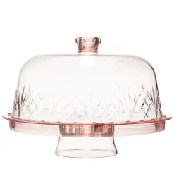 Discount Godinger Dublin Blush Acrylic 6 In 1 Cake Dome