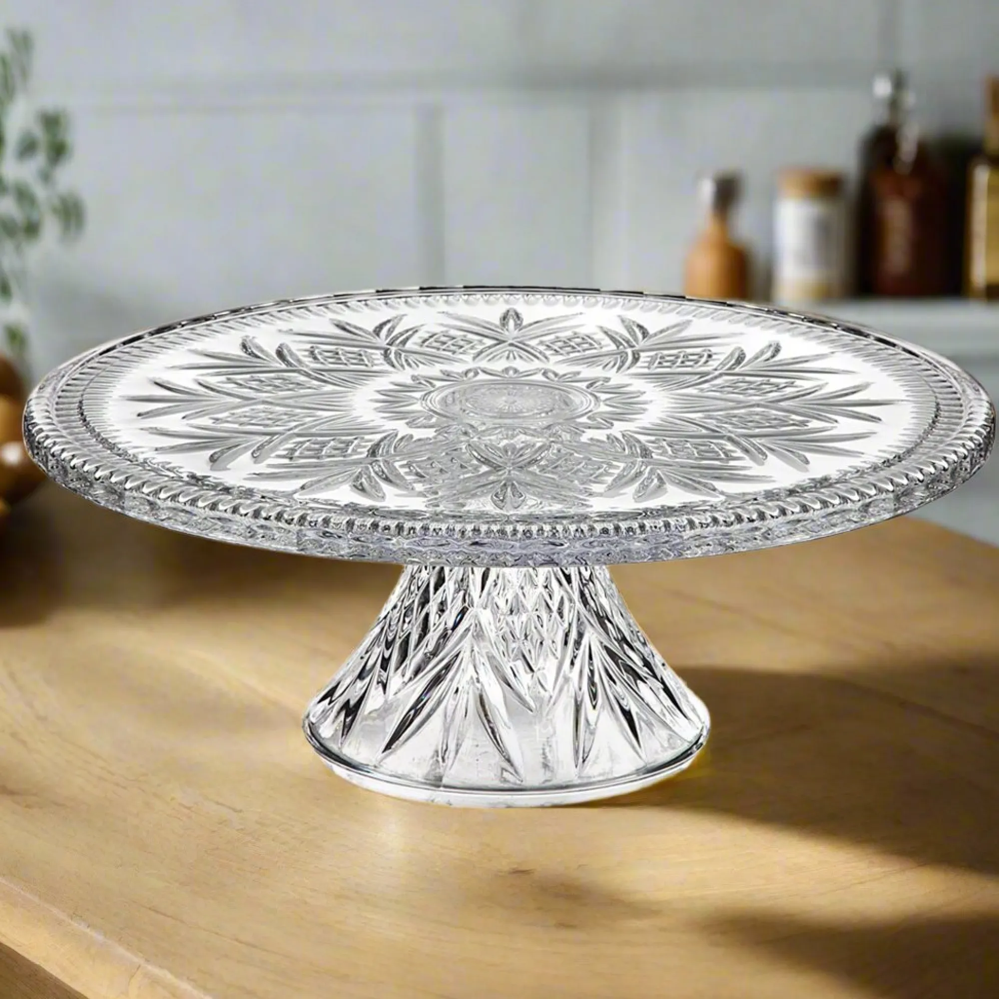 Outlet Godinger Dublin Crystal Cake Stand