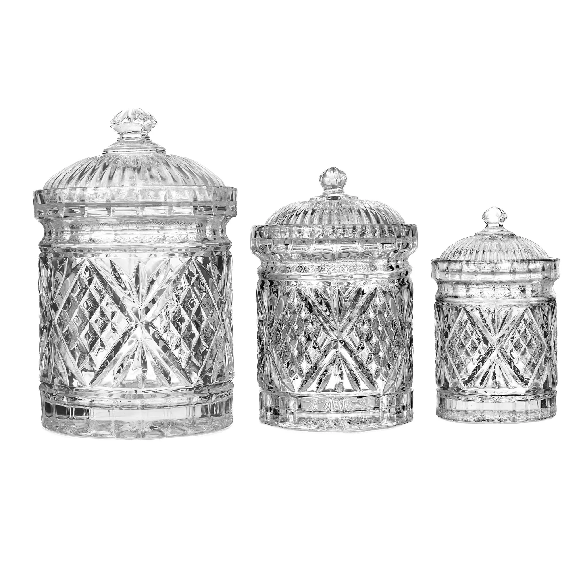 Hot Godinger Dublin Crystal Canisters, Set of 3