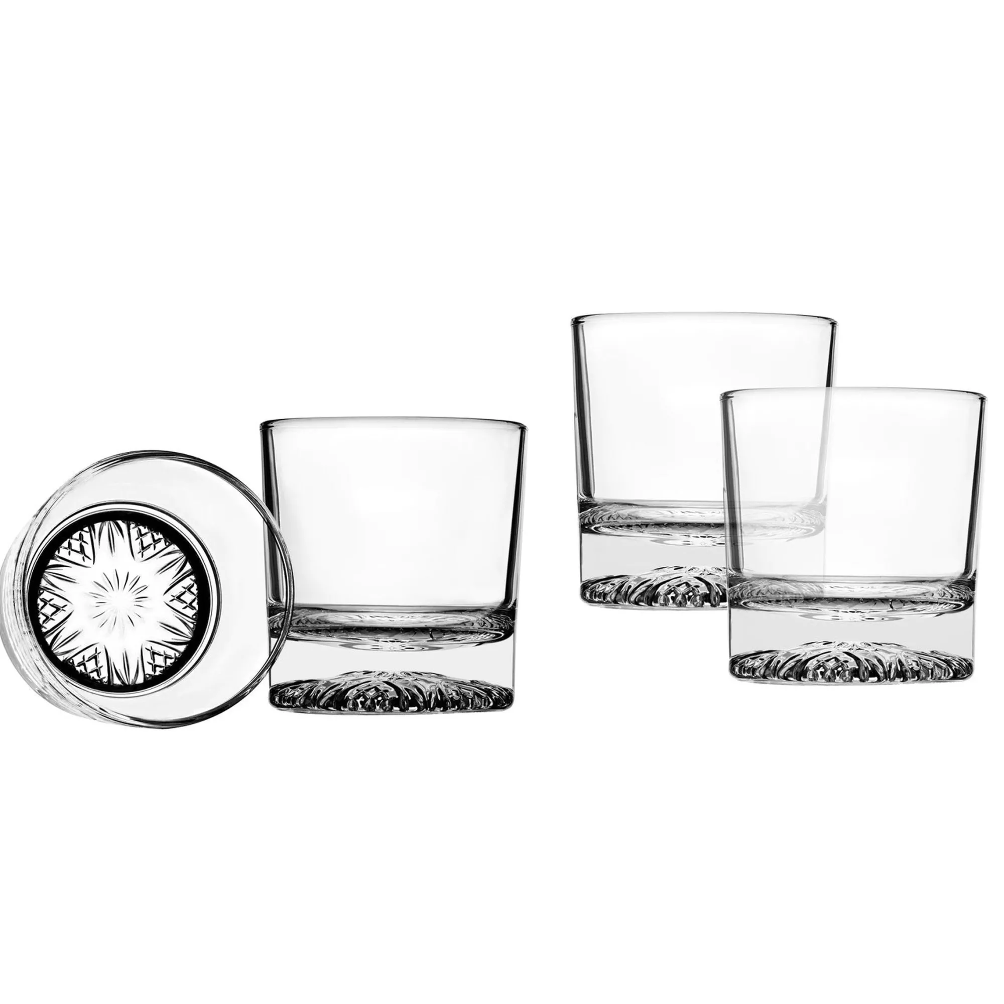 Sale Godinger Dublin Crystal Contempo Double Old Fashion, Set of 4