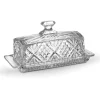 Outlet Godinger Dublin Crystal Covered Butter Dish
