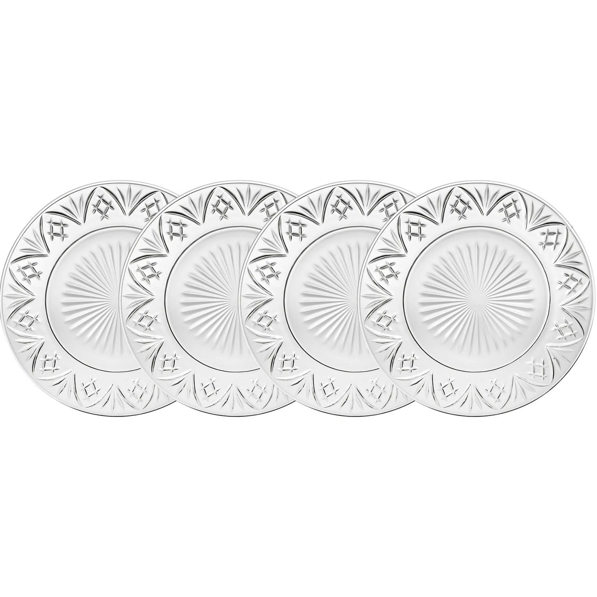 Godinger Dublin Crystal Dinner Plate, Set of 4
