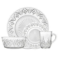 Discount Godinger Dublin Crystal Dinnerware Set, 16 Piece. Service For 4
