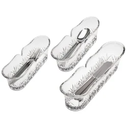 Godinger Dublin Crystal Flatware Caddies, Set of 3