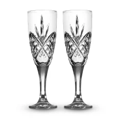 Hot Godinger Dublin Crystal Flute Set of Two