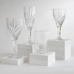 Hot Godinger Dublin Crystal Flute Set of Two