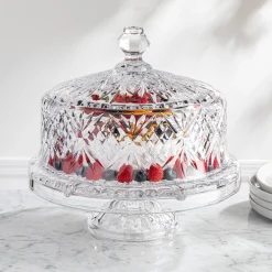 Hot Godinger Dublin Crystal Footed Cake Dome