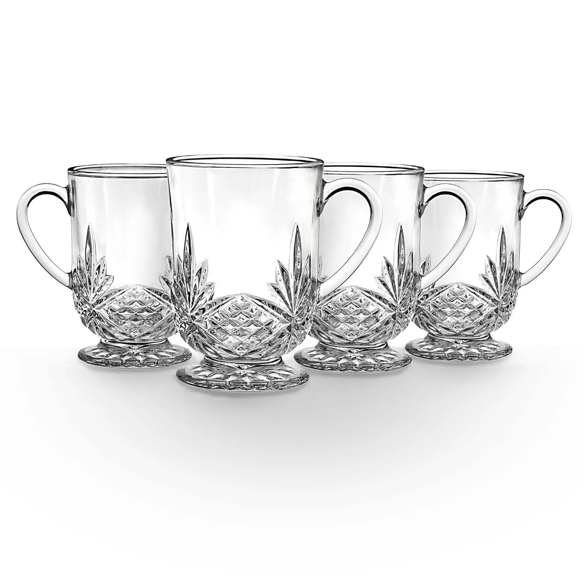 Online Godinger Dublin Crystal Footed Coffee Mug, Set of 4
