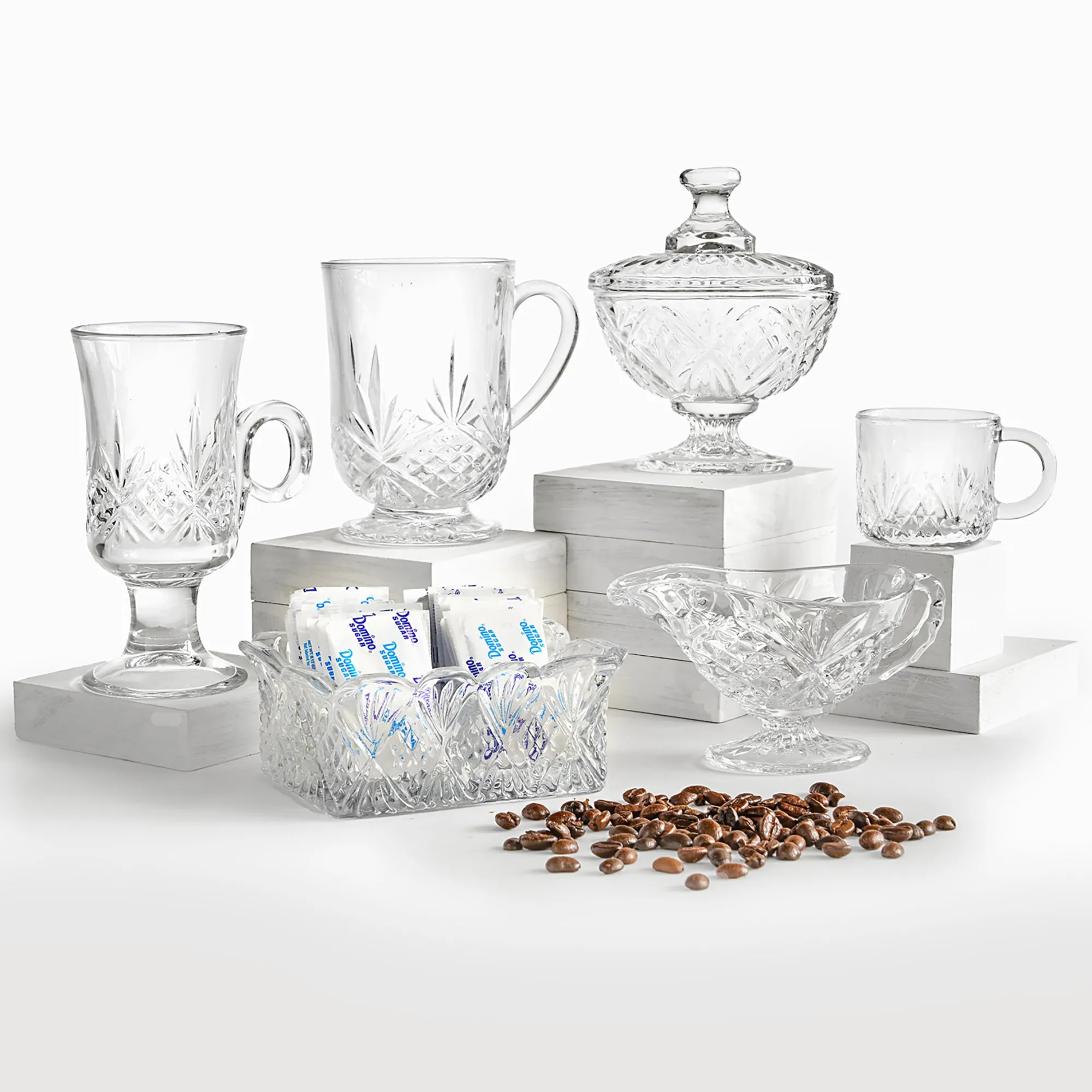 Online Godinger Dublin Crystal Footed Coffee Mug, Set of 4