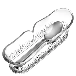 Sale Godinger Dublin Crystal Fork & Spoon Caddy