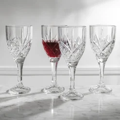 Hot Godinger Dublin Crystal Goblet, Set of 4