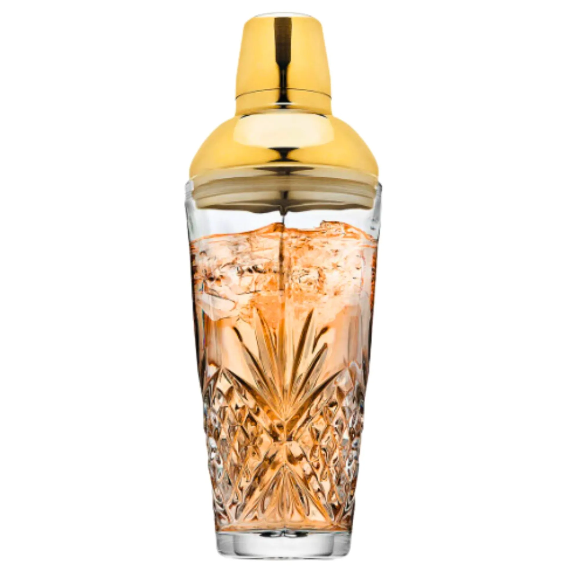 Clearance Godinger Dublin Crystal Gold Martini Shaker