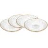Online Godinger Dublin Crystal Gold Rim Dessert Plates, Set of 4