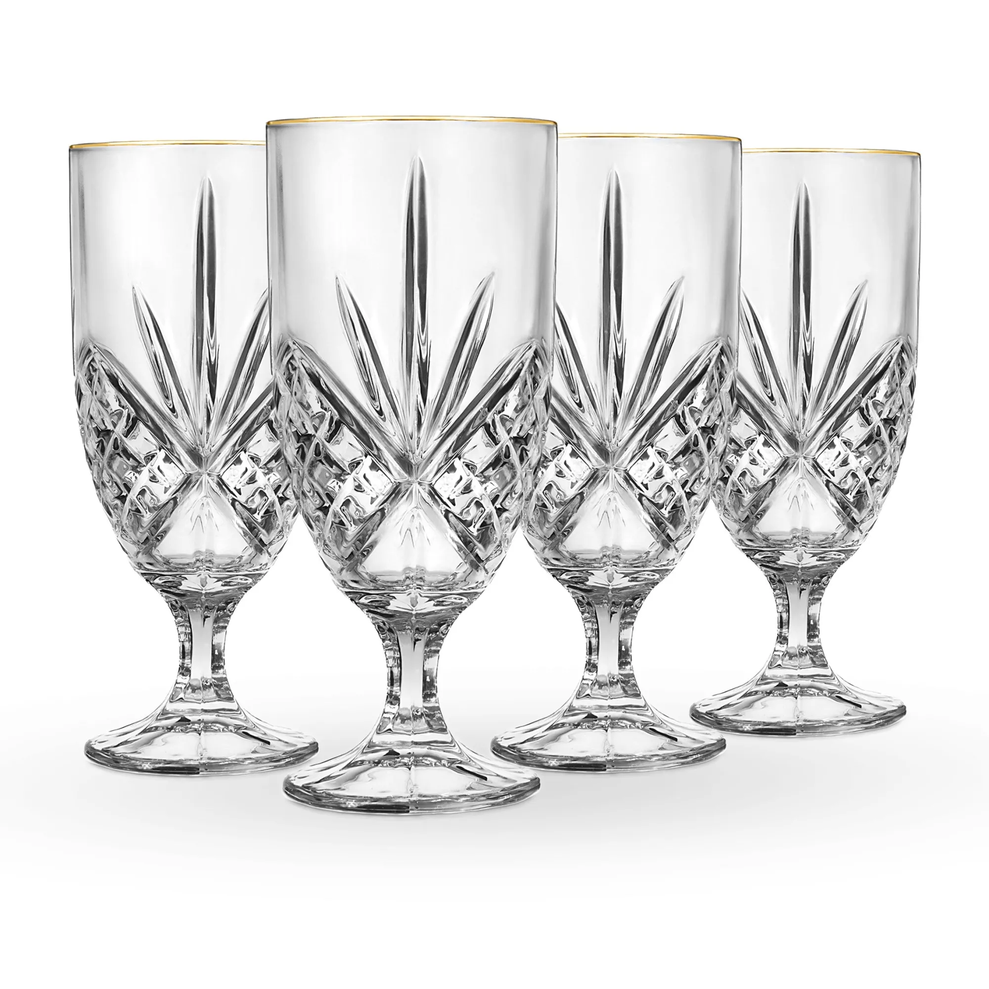 Online Godinger Dublin Crystal Gold Rim Ice Tea Glass, Set of 4