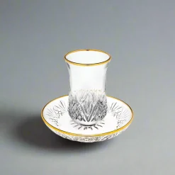 Hot Godinger Dublin Crystal Gold Rim Kiddush Set