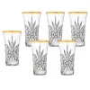 Clearance Godinger Dublin Crystal Gold Rim Shooters, Set of 6