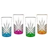 Sale Godinger Dublin Crystal Highball Rainbow, Set of 4